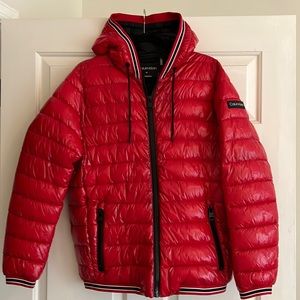 Calvin Klein women’s jacket, size M, red/black